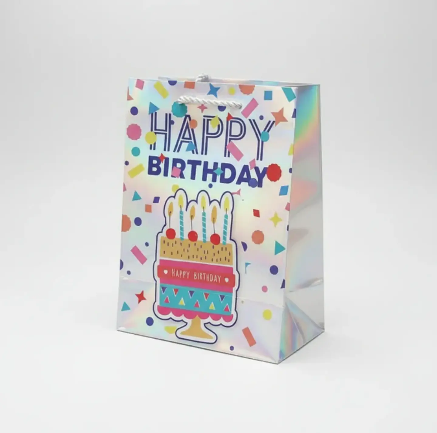 Bolsa De Regalo Cumpleaños Holográfica  3