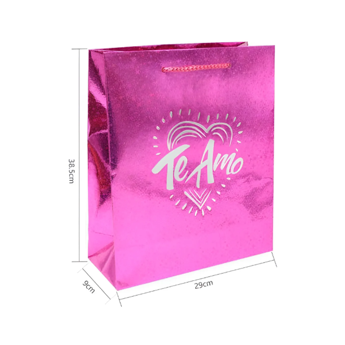 Bolsa de regalo holográfica Te Amo colores  2