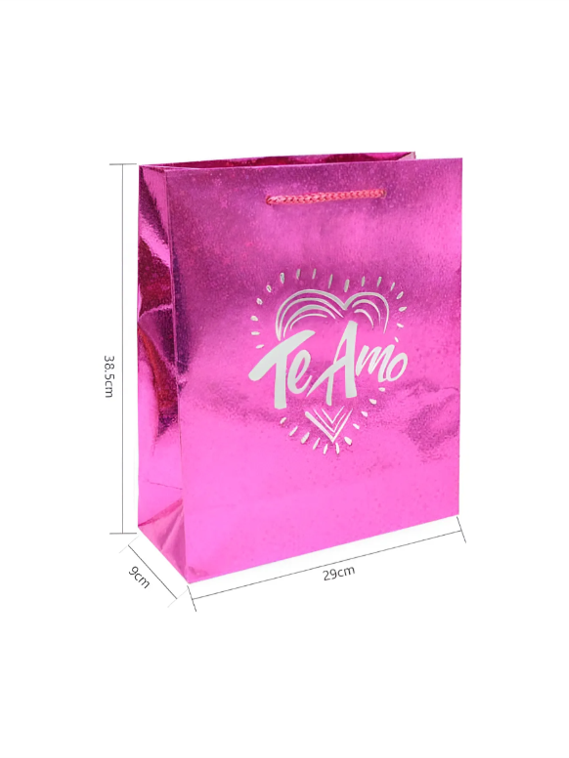 Bolsa de regalo holográfica Te Amo colores  2