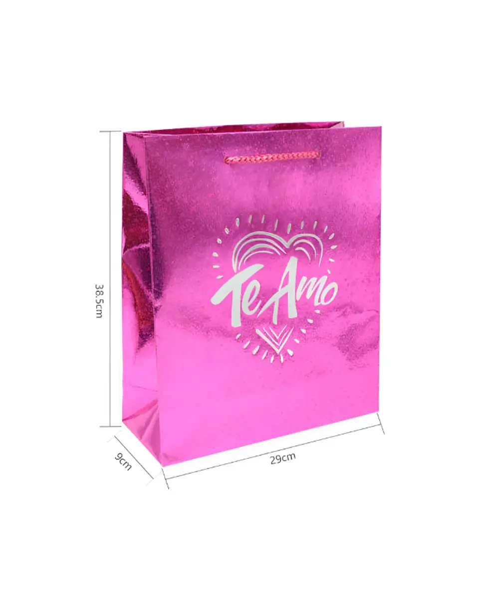 Bolsa de regalo holográfica Te Amo colores  2