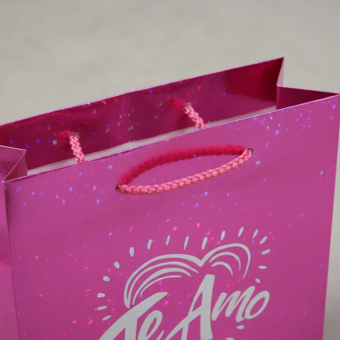 Bolsa de regalo holográfica Te Amo colores  3