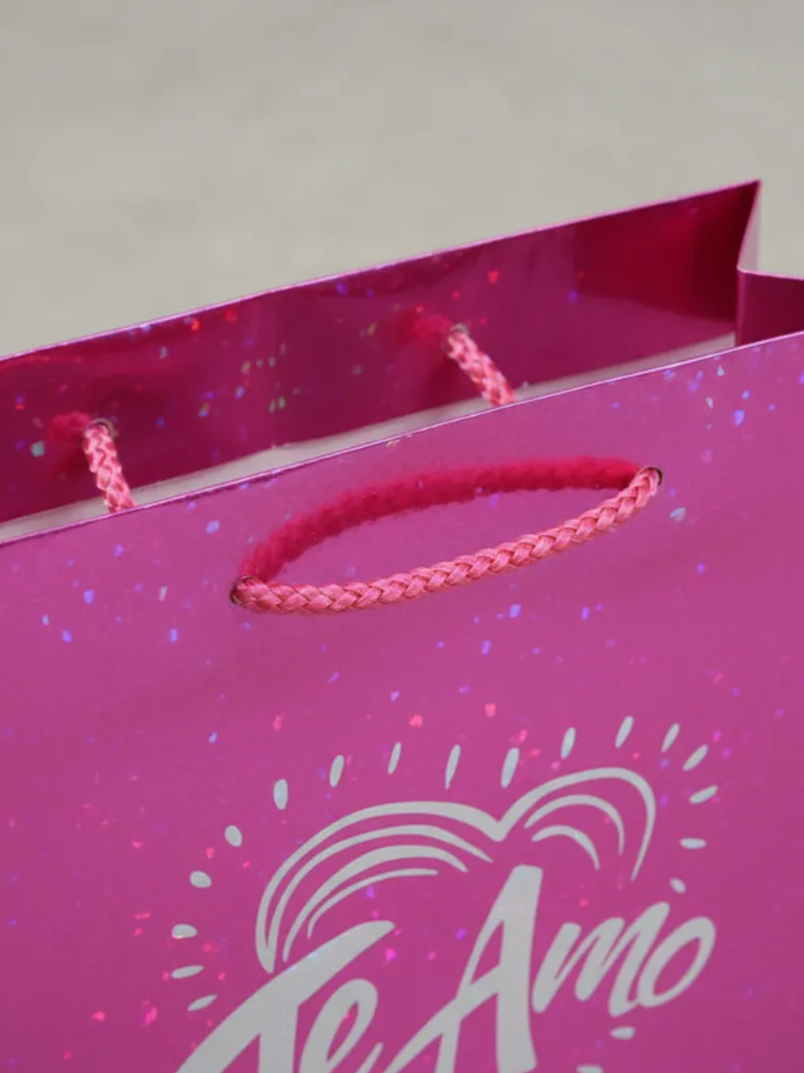 Bolsa de regalo holográfica Te Amo colores  3