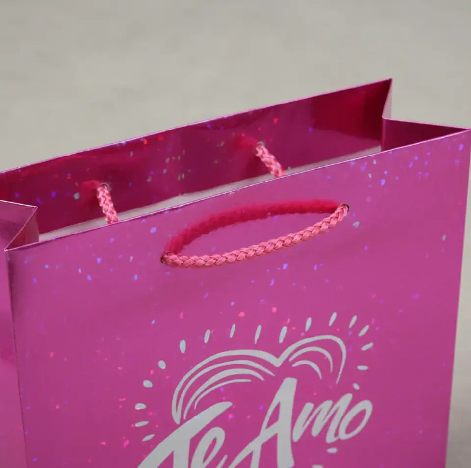 Bolsa de regalo holográfica Te Amo colores  3