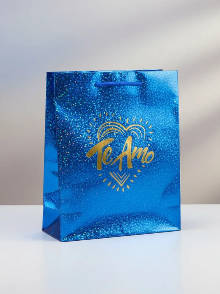 Bolsa de regalo holográfica Te Amo colores  4