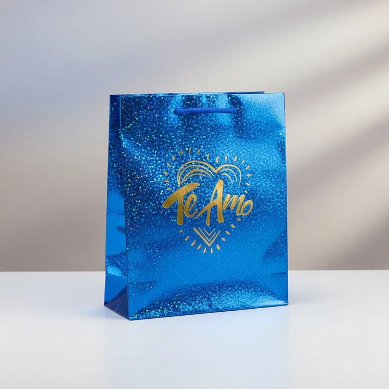 Bolsa de regalo holográfica Te Amo colores  4