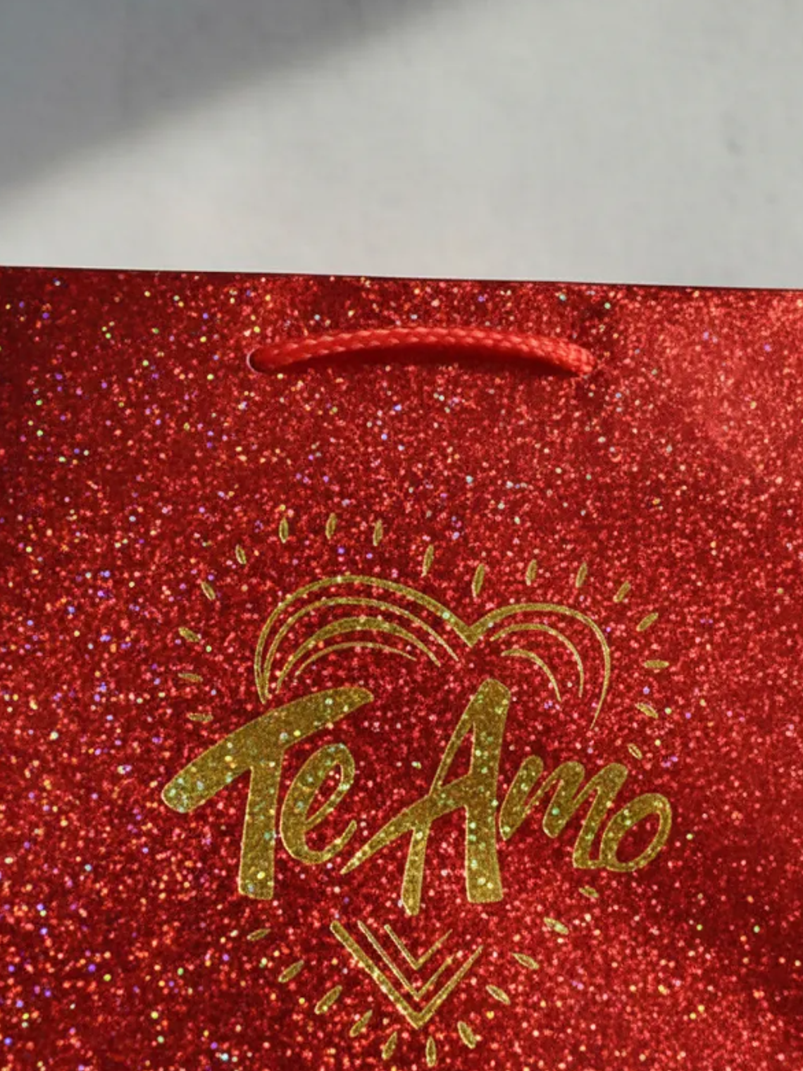 Bolsa de regalo holográfica Te Amo colores  5