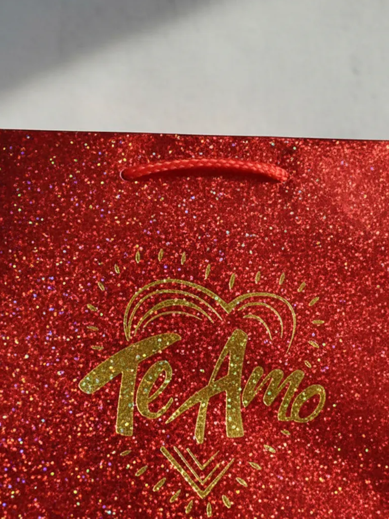 Bolsa de regalo holográfica Te Amo colores  5