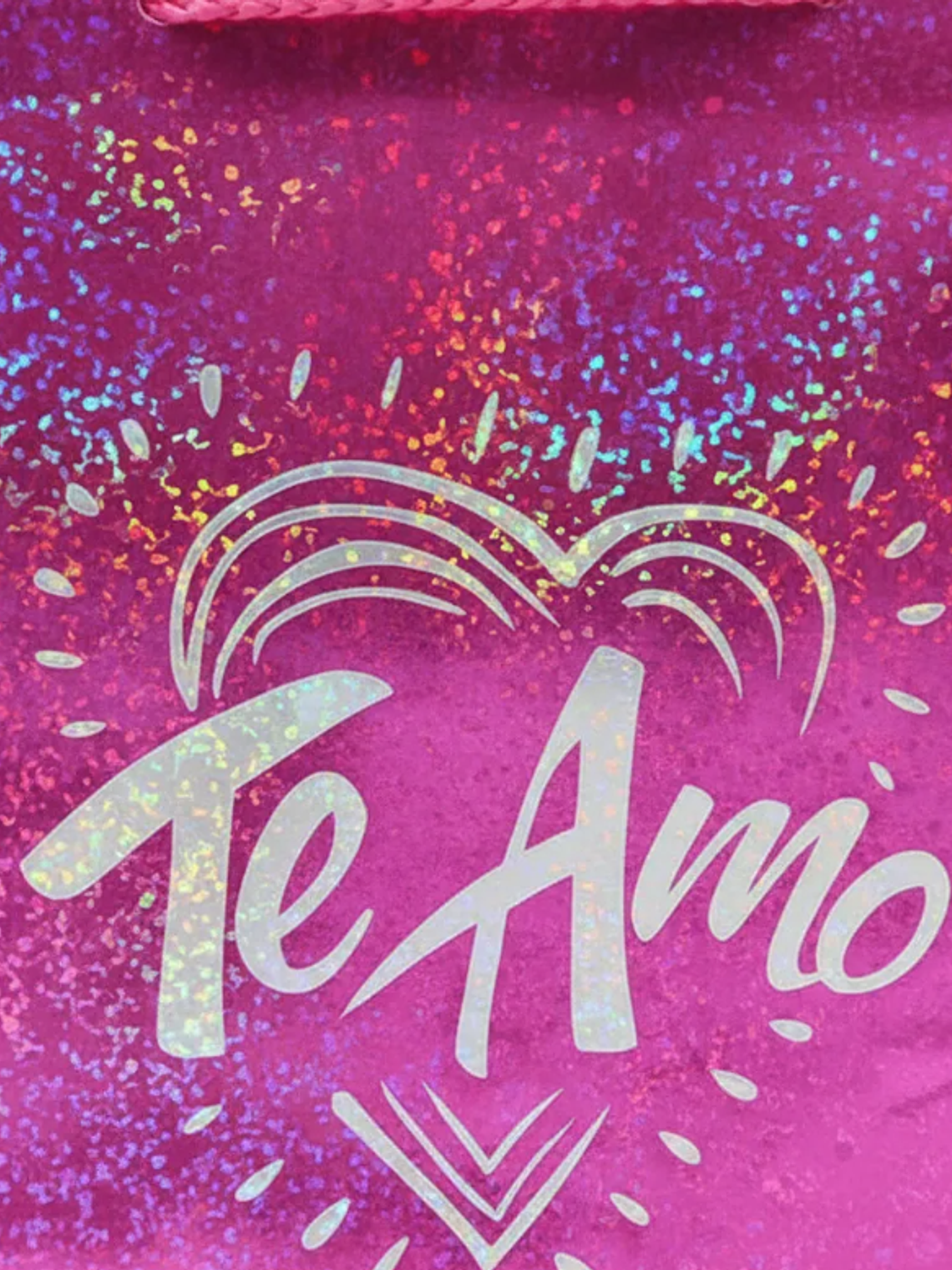 Bolsa de regalo holográfica Te Amo colores  7