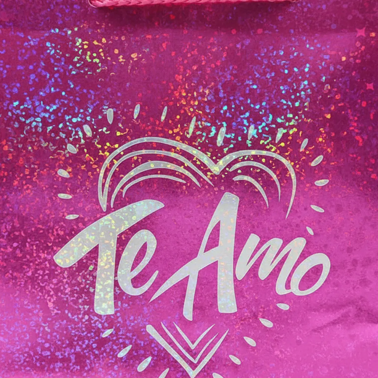 Bolsa de regalo holográfica Te Amo colores  7