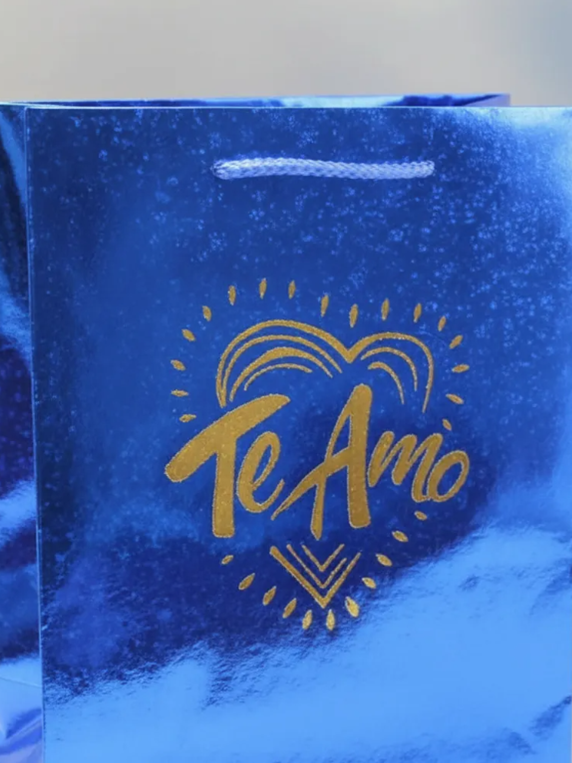 Bolsa de regalo mediana Te Amo metalizada 5