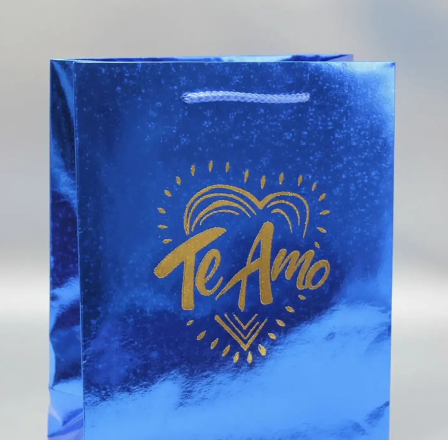 Bolsa de regalo mediana Te Amo metalizada 5