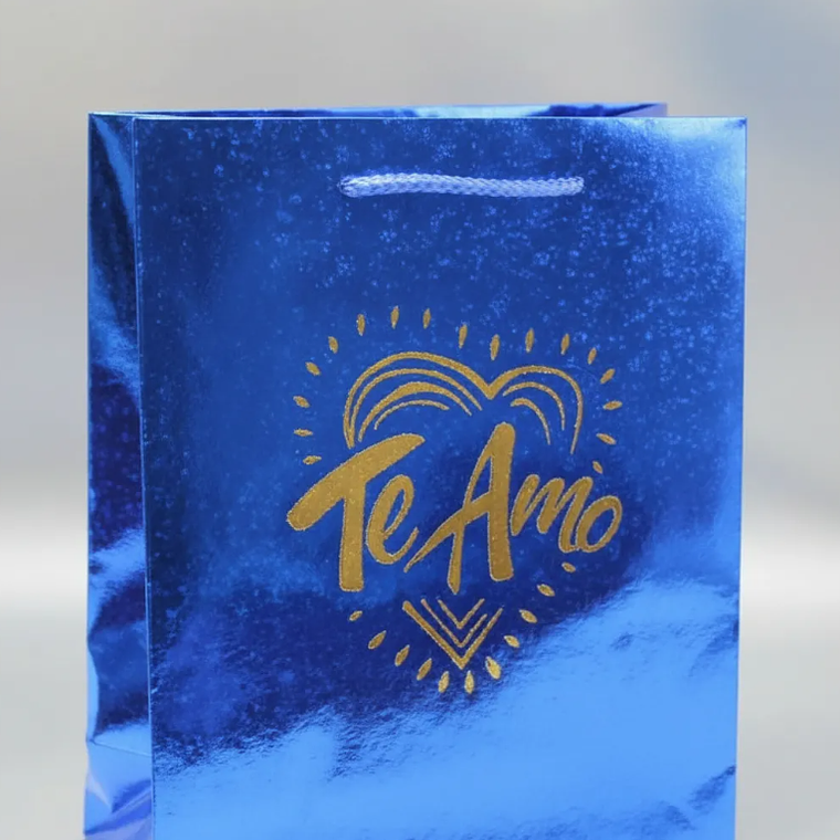 Bolsa de regalo mediana Te Amo metalizada 5