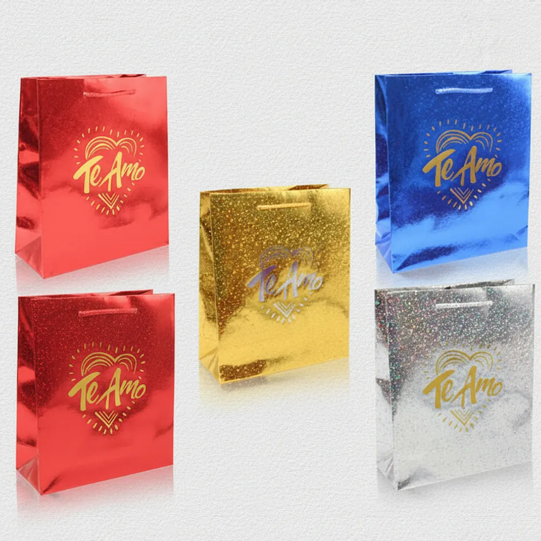 Bolsa de regalo mediana Te Amo metalizada 6