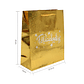 Bolsa de regalo metalizada Felicidades colores surtidos - Miniatura 2