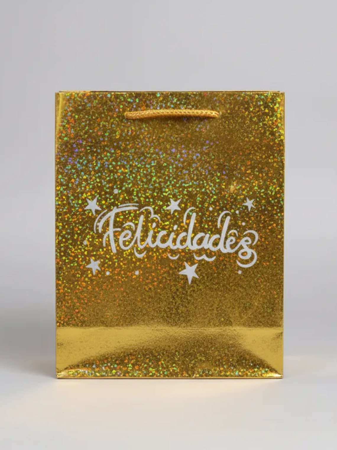 Bolsa de regalo metalizada Felicidades colores surtidos 6