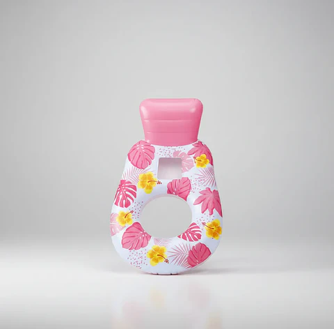 Sillón Flotador Inflable Floral con Respaldo para Piscina