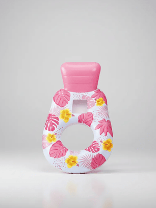 Sillón Flotador Inflable Floral con Respaldo para Piscina