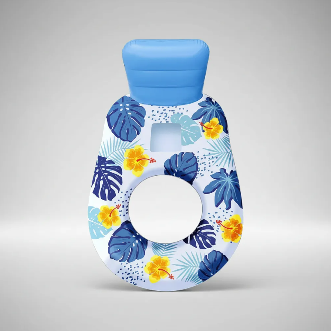 Sillón Flotador Inflable Floral con Respaldo para Piscina 3