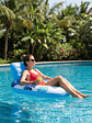 Sillón Flotador Inflable Floral con Respaldo para Piscina - Miniatura 8