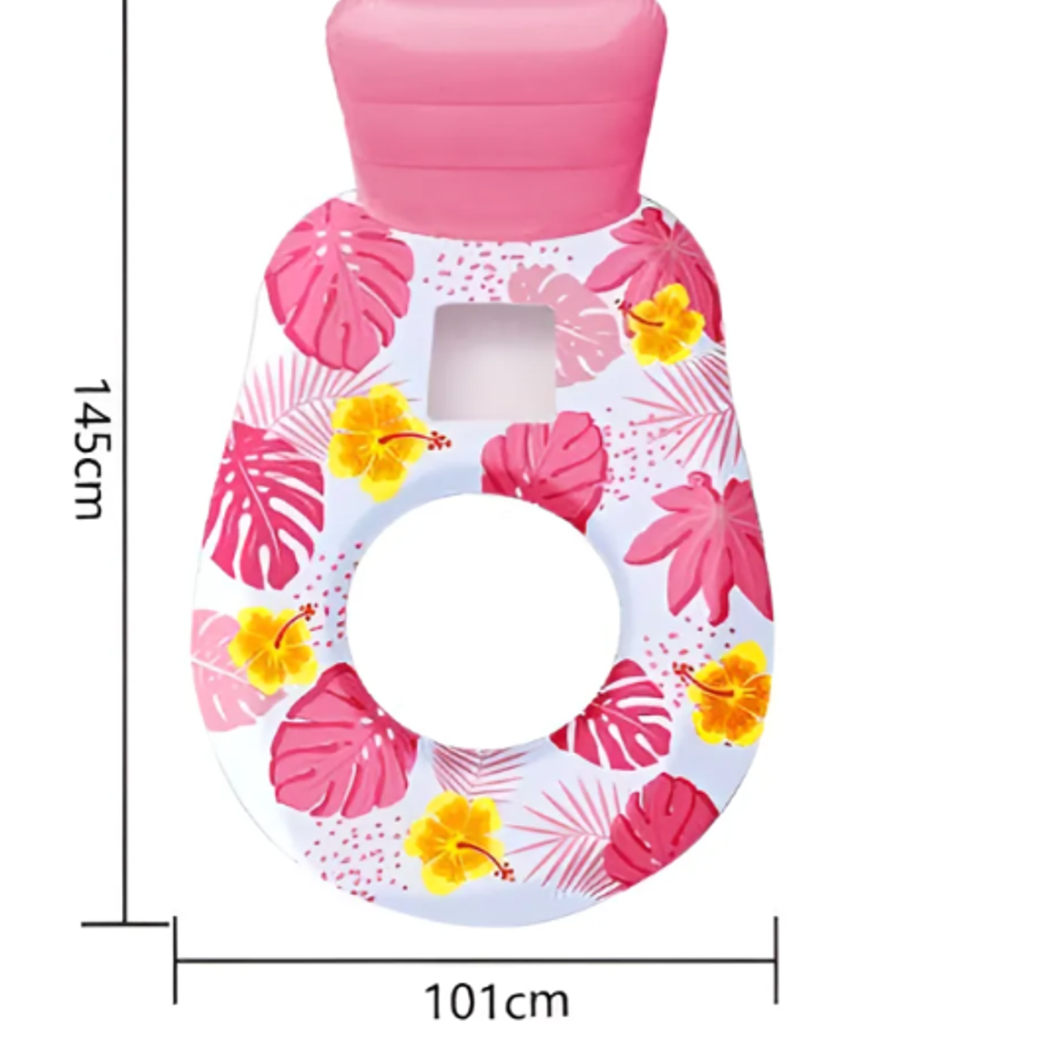 Sillón Flotador Inflable Floral con Respaldo para Piscina 5