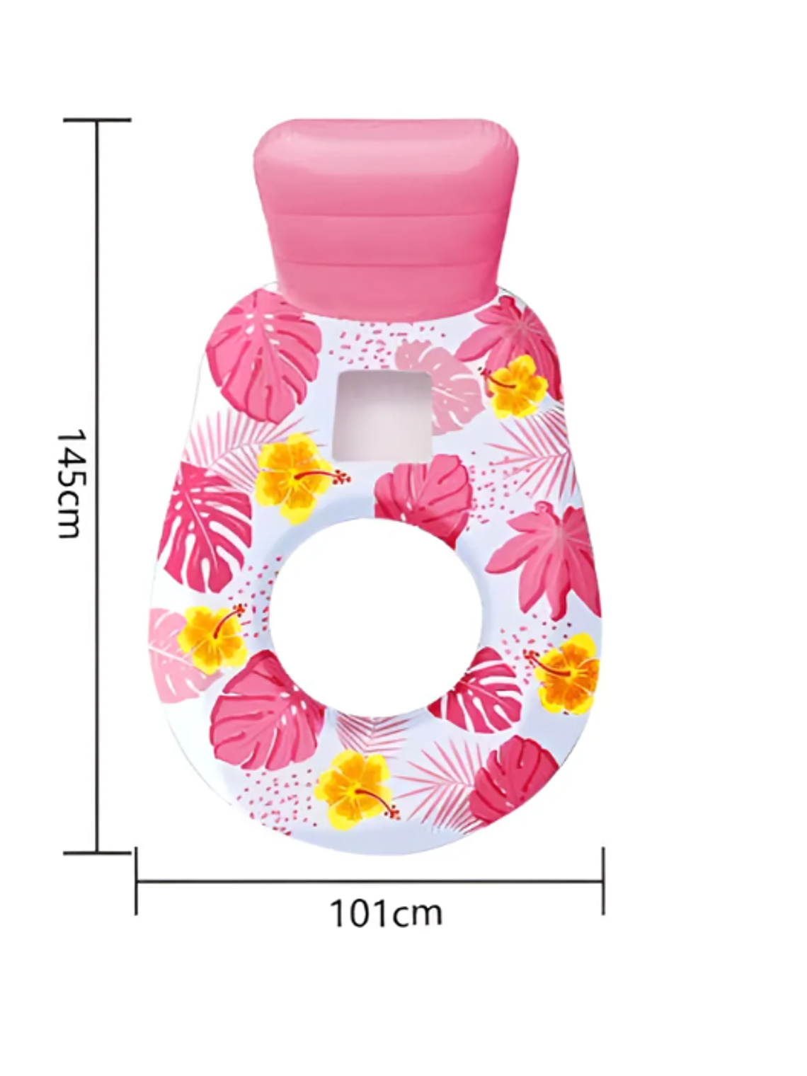 Sillón Flotador Inflable Floral con Respaldo para Piscina 5