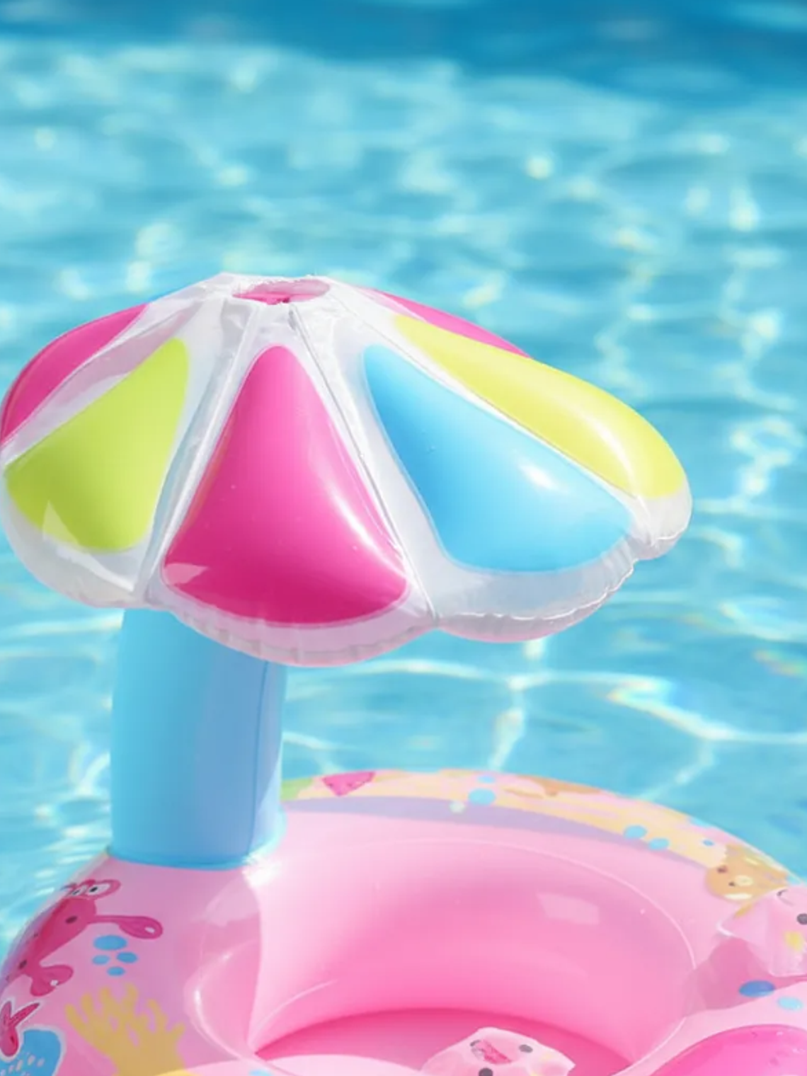 Flotador Salvavidas Para Bebé Con Techo Quitasol Piscina 3