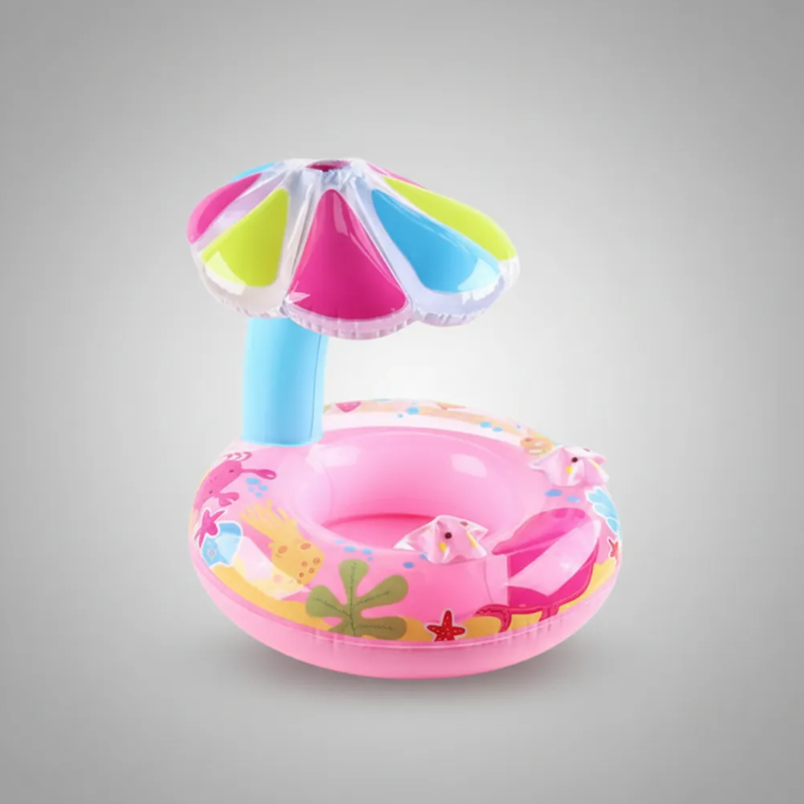 Flotador Salvavidas Para Bebé Con Techo Quitasol Piscina 6