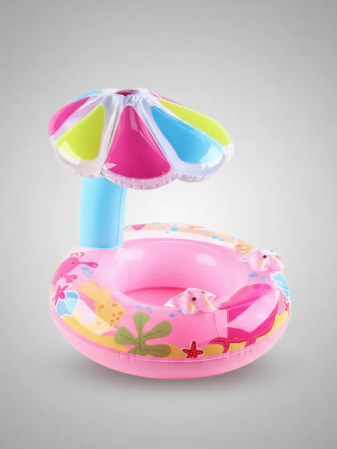 Flotador Salvavidas Para Bebé Con Techo Quitasol Piscina 6