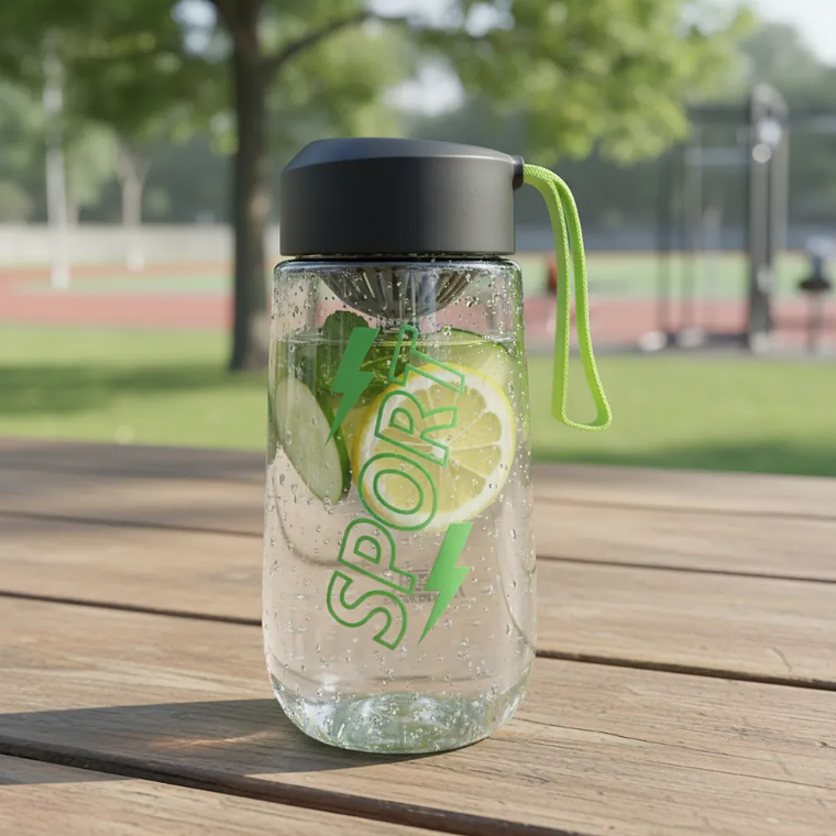 Botella deportiva 480ml con infusor y tapa 4