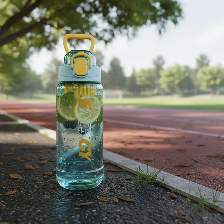 Botella De Agua Deportiva 650ml Con Infusor Filtro  2