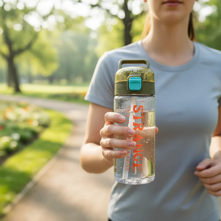 Botella De Agua Diseño Strange Con Bombilla Y Tapa De Seguridad 3