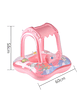Flotador Para Bebé Con Techo Quitasol Inflable Piscina Rosa - Miniatura 5