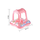 Flotador Para Bebé Con Techo Quitasol Inflable Piscina Rosa - Miniatura 5