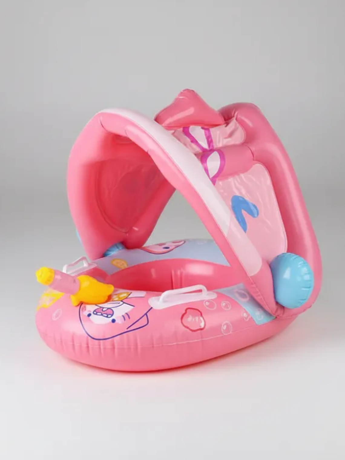Flotador Inflable Bebé con Toldo y Pistola de Agua 70cm 3