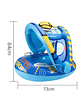 Flotador Inflable Bebé Con Techo Diseño Robot Azul - Miniatura 3