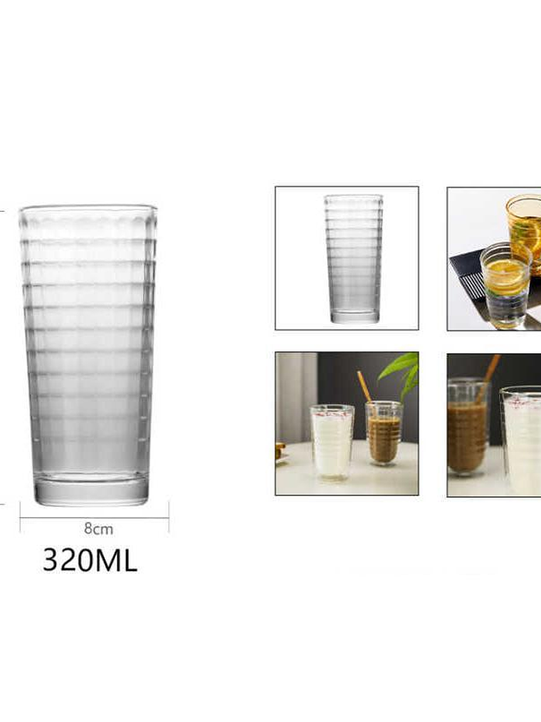 set vasos de vidrios de 320ml 6pcs 2