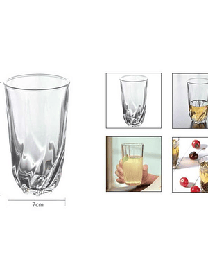 set vasos de vidrios de 320ml 6pcs