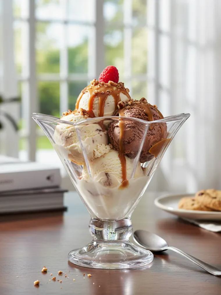 set copas de vidrio de helado 6pcs 2