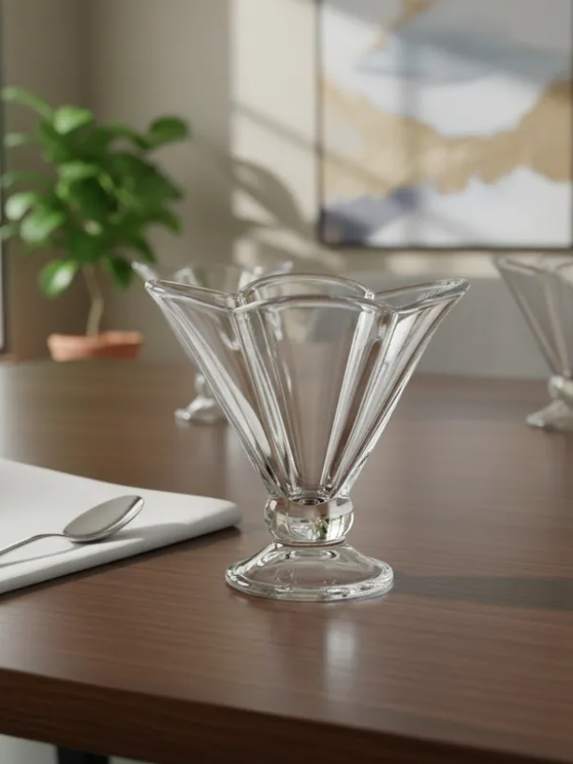 set copas de vidrio de helado 6pcs 3