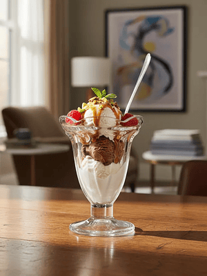 set copas de vidrio de helado 6pcs