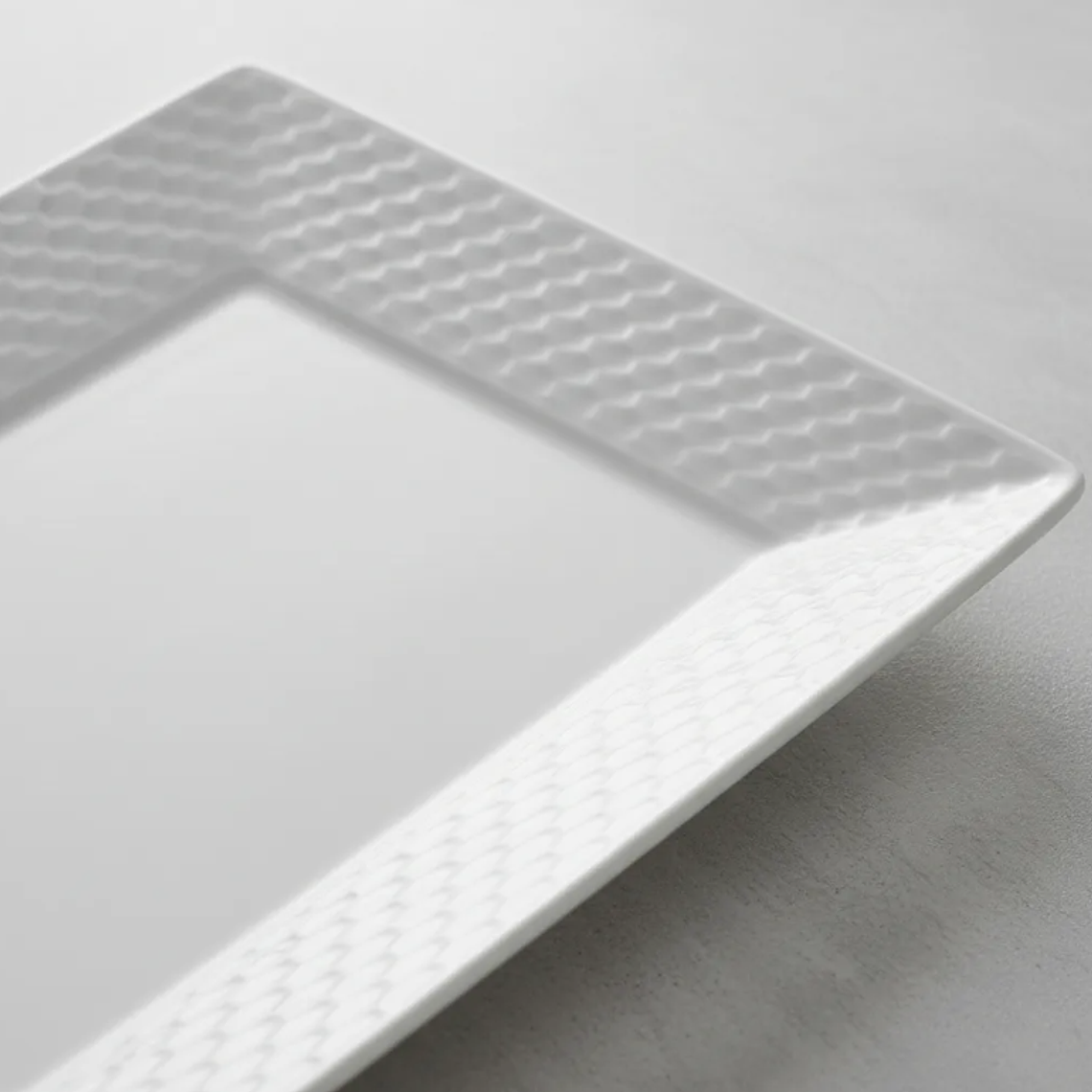 Plato fuente rectangular cerámica blanca 30x16 cm 4