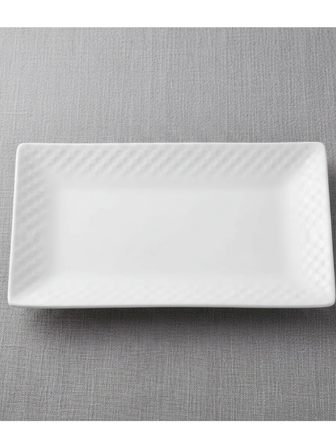 Plato fuente rectangular cerámica blanca 30x16 cm 6