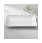 Plato fuente rectangular cerámica blanca 30x16 cm - Miniatura 2