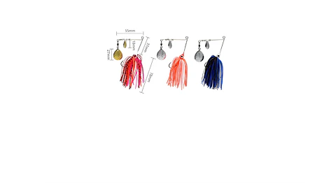 Señuelo Spinnerbait Doble Hoja 78mm Varios Colores