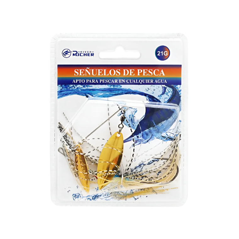 Señuelo Spinnerbait Doble Hoja 21g 2