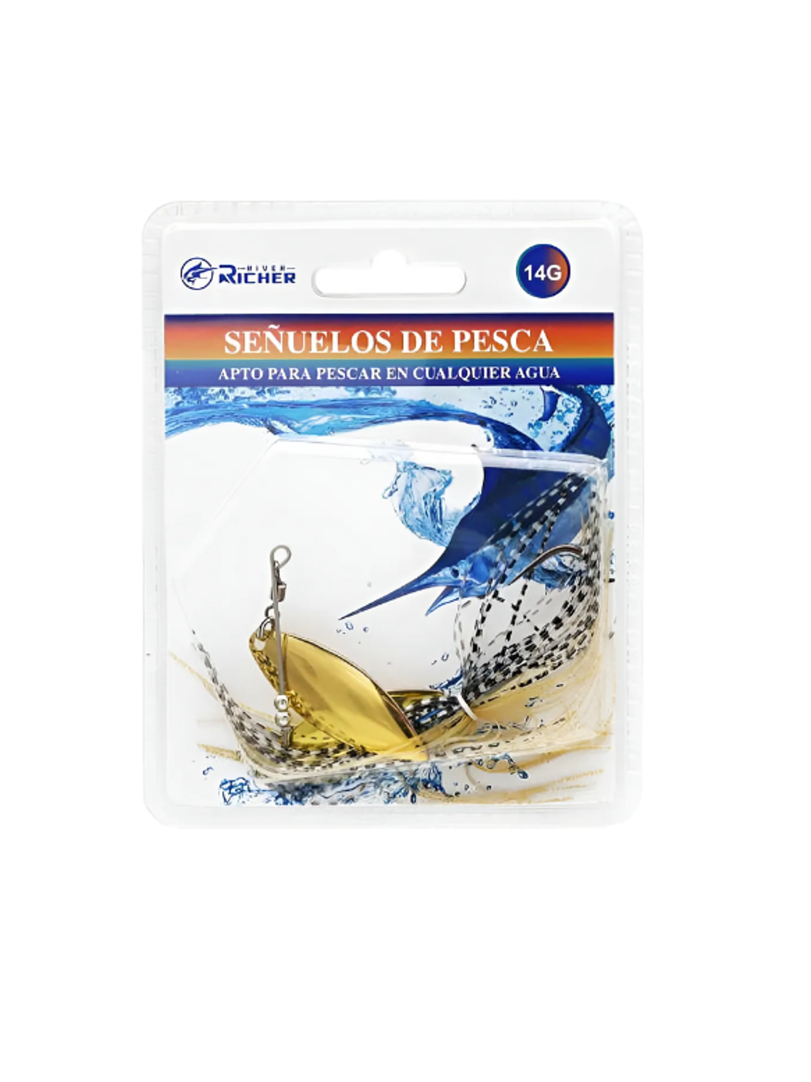 Señuelo Spinnerbait Doble Hoja Para Pesca 80mm Varios Colores 2
