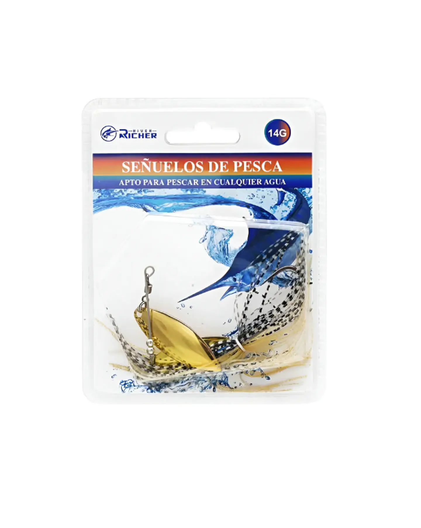 Señuelo Spinnerbait Doble Hoja Para Pesca 80mm Varios Colores 2