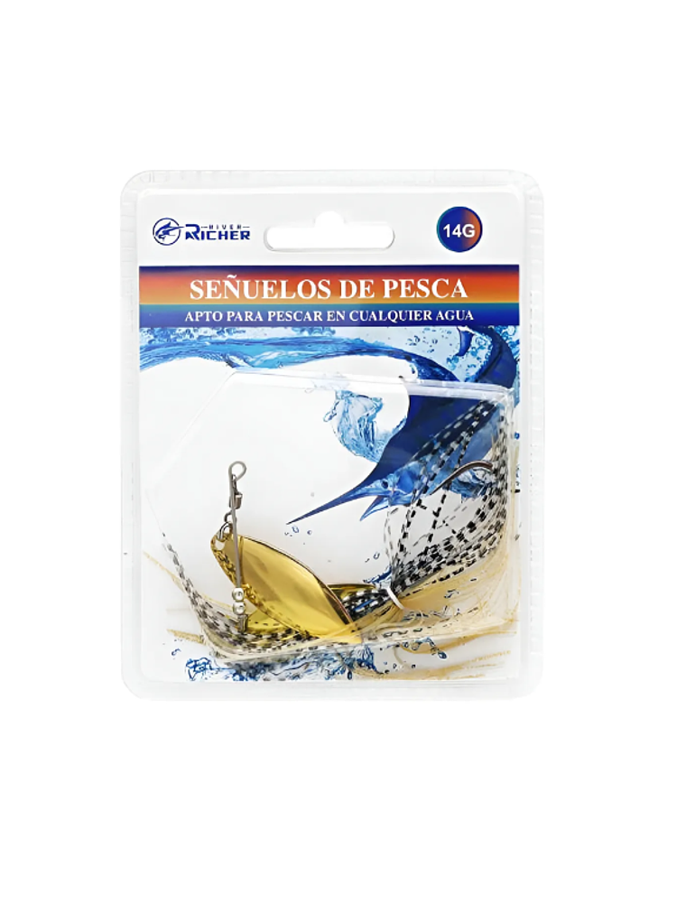 Señuelo Spinnerbait Doble Hoja Para Pesca 80mm Varios Colores 2