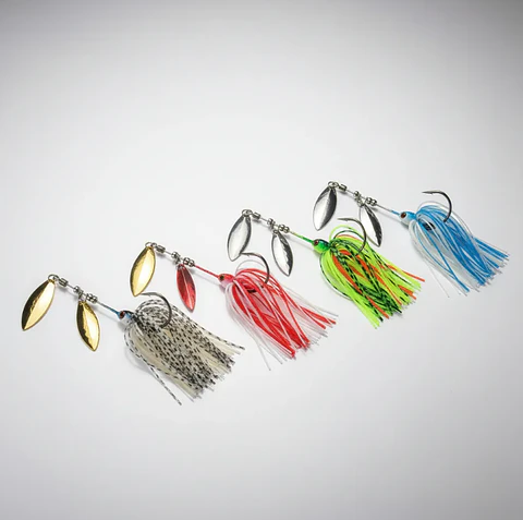 Señuelo Spinnerbait Doble Hoja Para Pesca 80mm Varios Colores