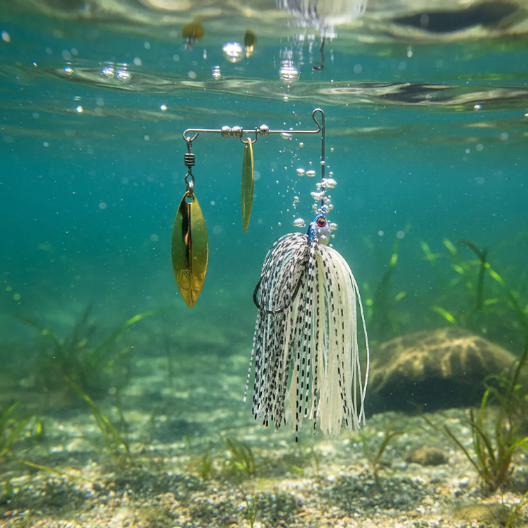 Señuelo Spinnerbait Doble Hoja Para Pesca 80mm Varios Colores 5